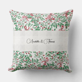 Country Rustic Mistletoe Waterverf Art Kussen