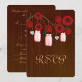 Country Rustic Rode Bakstenen Potten Responskaart Kaart (Voorkant / Achterkant)