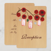 Country Rustic Rode Mason Jars Ontvangstkaart Kaart (Voorkant / Achterkant)