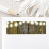 Country Rustic String Lights Lodge Adresetiketten Etiket (Insitu)