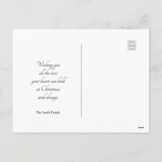 Country Rustic Wood Christmas Kaart Christelijk Th (Achterkant)