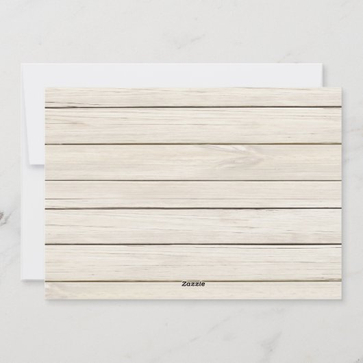 Country Rustic Wood Kaart met kerstfoto's (Achterkant)