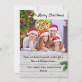 Country Rustic Wood Kaart met kerstfoto's (Voorkant)