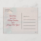 Country Rustic Wood Vrolijke Kerstfoto Feestdagenkaart (Achterkant)