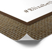 Country Rustiek Hoefijzer op Burlap Bruiloft Welko Poster (Hoek)