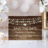 country rustiek hout metselaar potten hart bruilof save the date