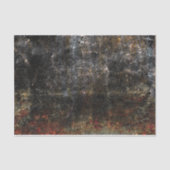 Country Rustiek Zwart Sinaasappel Grunge  Textuur Tissuepapier (Voorkant)