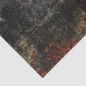 Country Rustiek Zwart Sinaasappel Grunge  Textuur Tissuepapier (Detail)