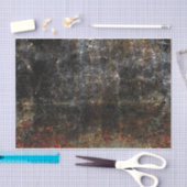 Country Rustiek Zwart Sinaasappel Grunge  Textuur Tissuepapier (Craft)