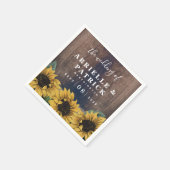 Country Rustieke Barrel  Zonnebloem Bruiloft Servet (Hoek)