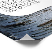 Country Rustieke Berk Boom Bruiloft Zitgrafiek Poster (Hoek)