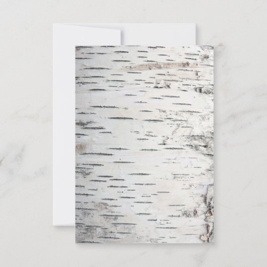 Country Rustieke Berkenboom Bark Bruiloft RSVP Kaa Kaartje (Achterkant)