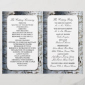 Country Rustieke Berkenboom Trouwprogramma (Achterkant)