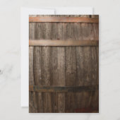 Country Rustieke Bruiloft | vatwijnstok Kaart (Achterkant)