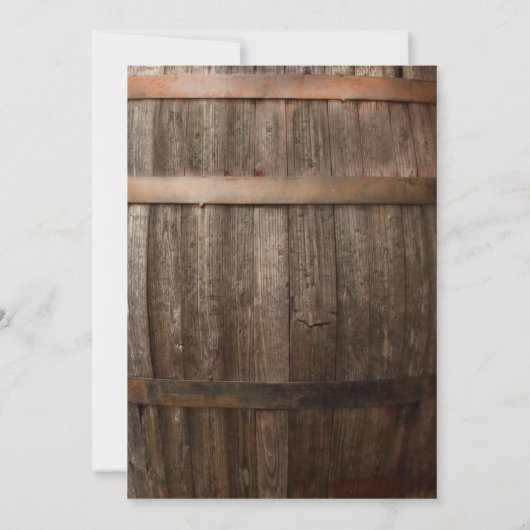 Country Rustieke Bruiloft | vatwijnstok Kaart (Achterkant)