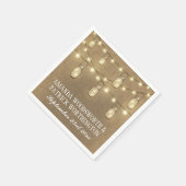 Country Rustieke Burlap Mason Jar Trouwservetten Servet (Hoek)