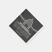 Country Rustieke Chalkboard Schuur Bruiloft Servet (Hoek)