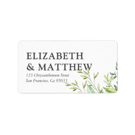 Country Rustieke Foliage Bruiloft Retour Etiket