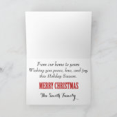 Country rustieke foto kerst Kaart (Binnen)