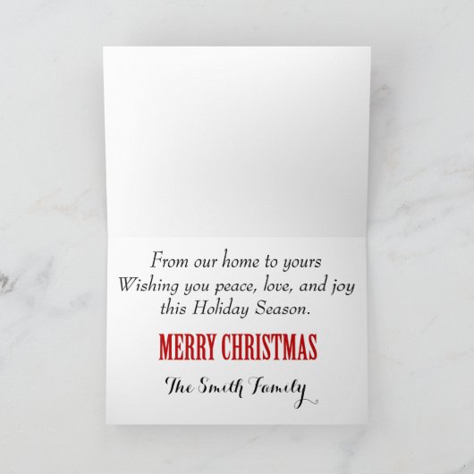 Country rustieke foto kerst Kaart (Binnen)