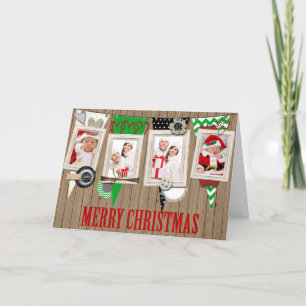 Country rustieke foto kerst Kaart