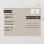 country rustieke gesneden eiken boom bewaar de dat aankondigingskaart (Achterkant)