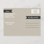 country rustieke gesneden eiken boom bewaar de dat aankondigingskaart (Achterkant)