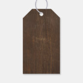 Country Rustieke Hoefijzers Kant Houten Bruiloft Cadeaulabel (Achterkant)