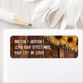 Country Rustieke Hout Burlap Bruiloft Retouradres Etiket (Insitu)