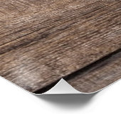 Country Rustieke Houten Huwelijk Welkom Viering Perfect Poster (Hoek)