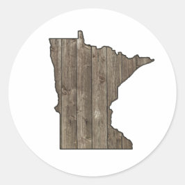 Country Rustieke Houten Paneel Schuur Cottage Minn Ronde Sticker