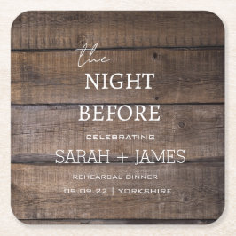 Country Rustieke Houten Repetitie Diner Bruiloft Kartonnen Onderzetters