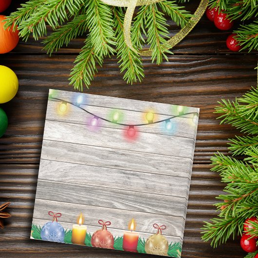 Country Rustieke Ornamenten op Wood Christmas Post-it® Notes