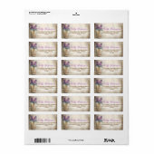 country rustieke paarse lilaca adresetiketten etiket (Full Sheet)