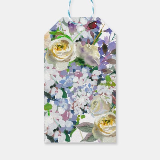 Country Rustieke Pioen Bruiloft Gift Label Cadeaulabel (Achterkant)