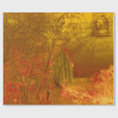 Country Rustieke Schuur Herfst Sinaasappel Geel Vi Cadeaupapier (Vlak)