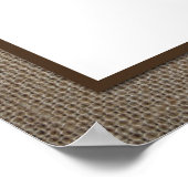 Country Rustieke Zonnebloem & Burlap Bruiloft Welk Poster (Hoek)