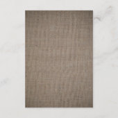 Country Rustieke Zonnebloem & Burlap Trouwdetail Informatiekaartje (Achterkant)