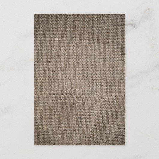 Country Rustieke Zonnebloem & Burlap Trouwdetail Informatiekaartje (Achterkant)