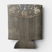 Country Rustieke Zonnebloem Kant Bruiloft Koeler (Achterkant)