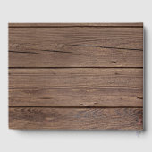 Country Rustieke Zonnebloem Schuur Hout Wedding Gastenboek (Achterkant)