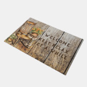Country Schommelstoel Bloempotten Welkom Deurmat (Schuin)