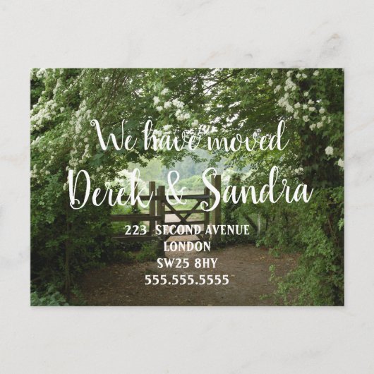 Country side uitzicht Adreswijziging verhuisd naar Aankondigingskaart (Voorkant)