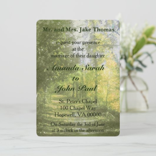 Country side Wedding Kaart (Staand voorkant)