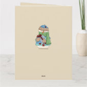 Country sneeuwman bericht kerstkaart toevoegen bedankkaart (Achterkant)