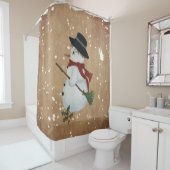 Country Snowman Douchegordijn (In situ)