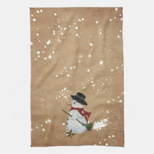 Country Snowman Kitchen Towel Theedoek
