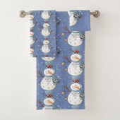 Country Snowman Winter Joy Badhanddoek set Bad Handdoek (Insitu)