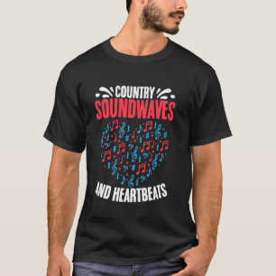 Country Soundwaves & Hartslagen Western Country Mu T-shirt