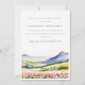 Country Spring Flora Landschap Trouwen Jubileum Kaart (Voorkant)